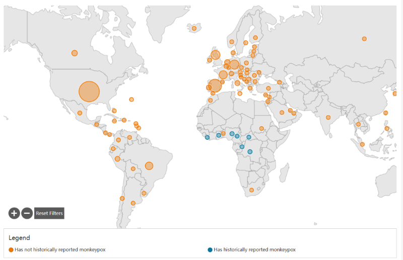 猴痘疫情分布